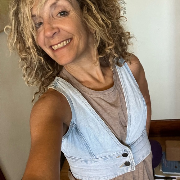 Twelve by Twelve Sky Blue Denim Vest - Picture 2 of 7